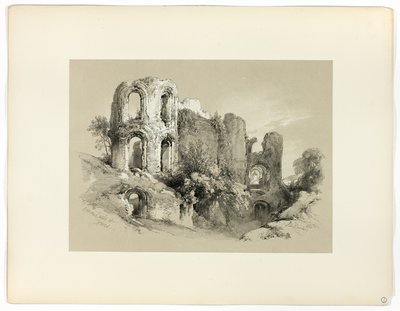 Römische Bäder in Trier, aus Malerische Auswahlen von James Duffield Harding