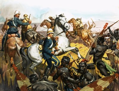 Louis Napoleon, Prinz Imperial, kurz bevor er von Zulus getötet wird von James Edwin McConnell