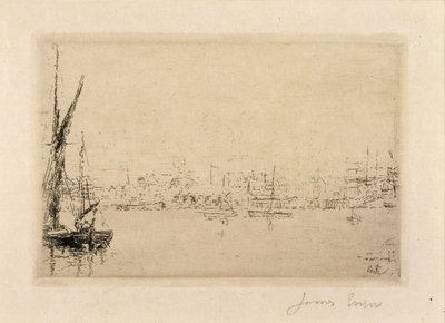 Blick auf den Hafen von Ostende von James Ensor