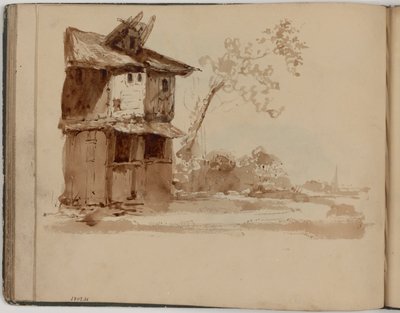 Haus mit Bäumen von James Ensor