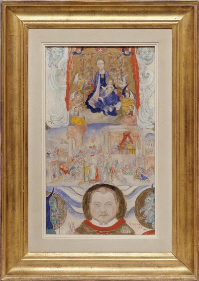 Ikone, Porträt von Eugene Demolder von James Ensor