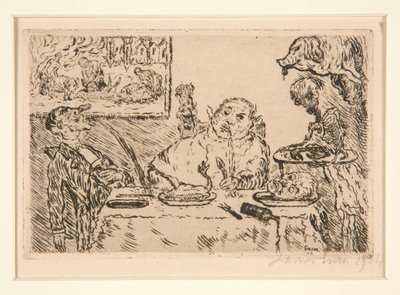 Völlerei, aus dem Portfolio Die Todsünden von James Ensor