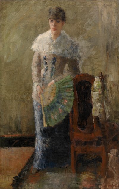 Dame mit Fächer von James Ensor