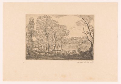 Landschaft mit Pappeln am Wasser von James Ensor