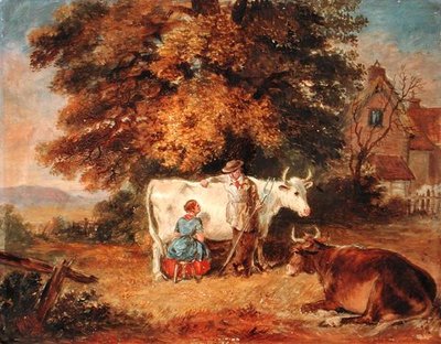 Ländliche Szene mit Kühen von James Flewitt Mullock
