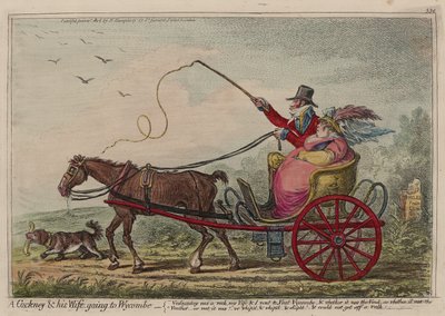 Ein Cockney und seine Frau auf dem Weg nach Wycombe von James Gillray