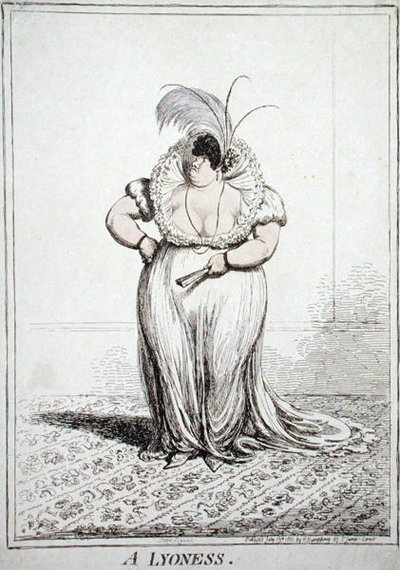 Eine Löwin, veröffentlicht von Hannah Humphrey 1801 von James Gillray