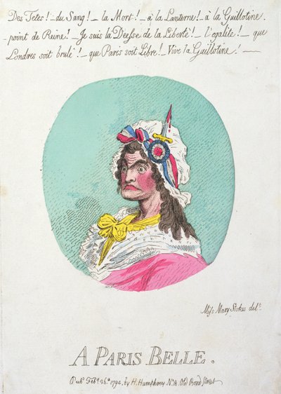 Eine Pariser Schönheit, veröffentlicht von Hannah Humphrey 1794 von James Gillray