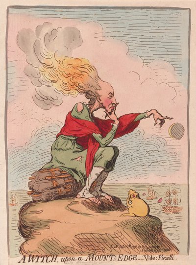 Eine Hexe am Rand eines Berges; siehe; Fuzelli von James Gillray