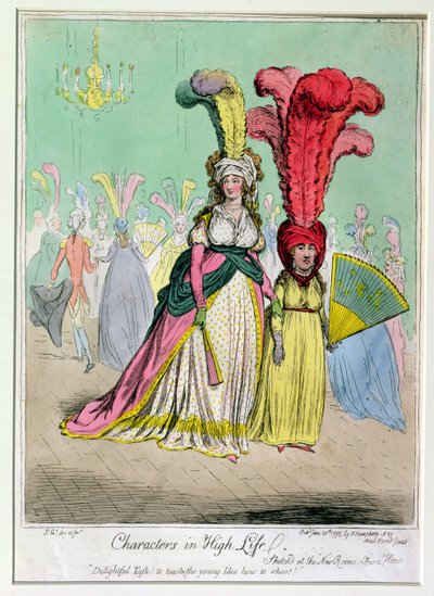 Charaktere im hohen Leben, veröffentlicht von Hannah Humphrey, 1795 von James Gillray