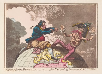 Kampf um den Misthaufen oder Jack Tar besiegt Buonaparte, veröffentlicht 1798 von James Gillray