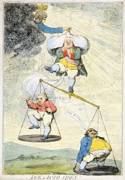 Jack auf beiden Seiten, veröffentlicht von William Humphrey, 1783 von James Gillray