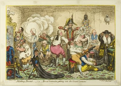 Anständig machen; d.h. Broad-Bottomites im großen Kostüm von James Gillray