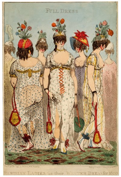 Pariser Damen in ihrer vollen Winterkleidung für 1800, 1799 von James Gillray