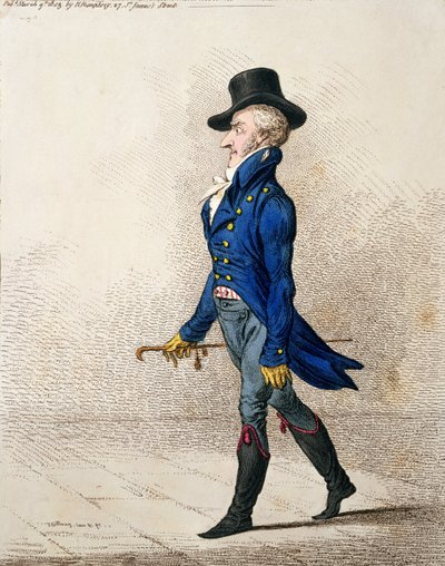 Porträt eines Mannes, veröffentlicht von Hannah Humphrey im Jahr 1803 von James Gillray