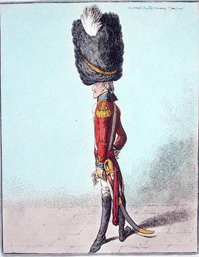 Porträt eines Offiziers, veröffentlicht von Hannah Humphrey im Jahr 1800 von James Gillray