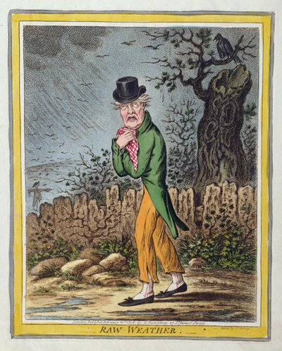Raues Wetter, veröffentlicht von Hannah Humphrey im Jahr 1808 von James Gillray