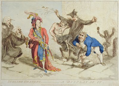 Erhabene Rede: Eine Darstellung davon von James Gillray