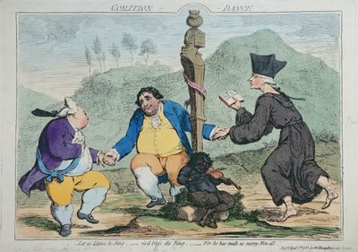 Der Koalitionstanz, veröffentlicht von William Humphrey 1783 von James Gillray