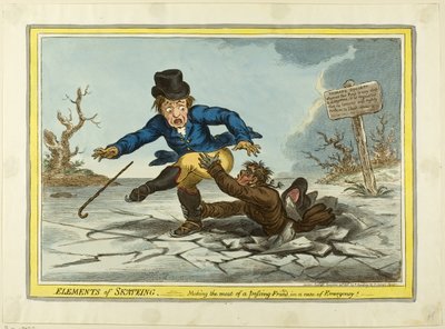 Die Elemente des Eislaufens: Das Beste aus einem vorbeigehenden Freund machen von James Gillray