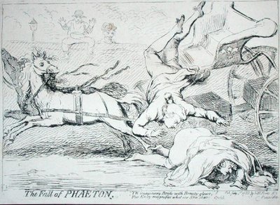 Der Sturz des Phaeton von James Gillray