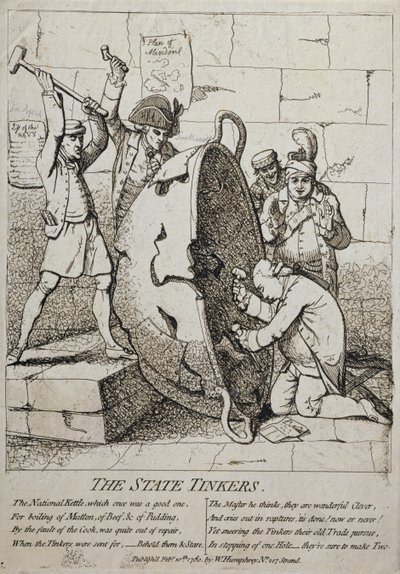 Die Staatstinker, veröffentlicht von William Humphrey im Jahr 1780 von James Gillray