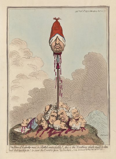 Der Baum der Freiheit muss sofort gepflanzt werden, veröffentlicht 1797 von James Gillray