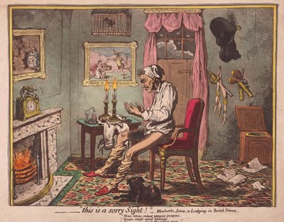 ?. Das ist ein trauriger Anblick! Veröffentlicht 1786 von James Gillray