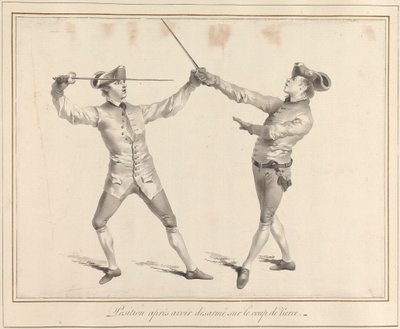 Position nach dem Entwaffnen im Tierce-Stoß von James Gwin