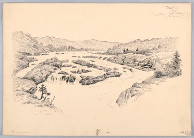 Fluss-Stromschnellen, Entwurf für das Washington Board of Trade Dinner, 13. Mai 1908 von James Henry Moser