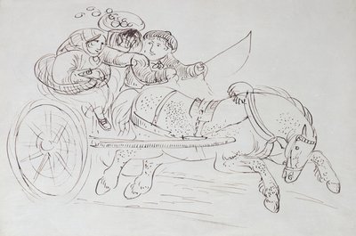 Paar in einem von einem Pferd gezogenen Streitwagen von James Howe
