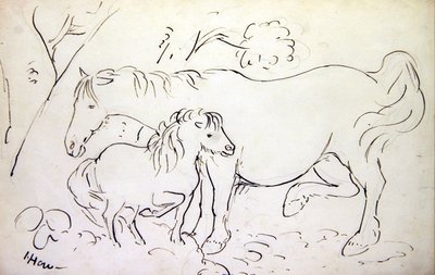 Stute und ihr Fohlen von James Howe