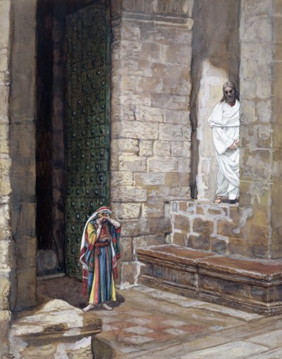 Und Jesus war allein und da war eine Frau in der Mitte, Illustration für Das Leben Christi von James Jacques Joseph Tissot