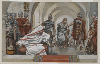 Jesus wird von Herodes zu Pilatus geführt, Illustration aus Das Leben unseres Herrn Jesus Christus, 1886-94 von James Jacques Joseph Tissot