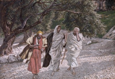 Die Jünger auf dem Weg nach Emmaus, Illustration für Das Leben Christi von James Jacques Joseph Tissot