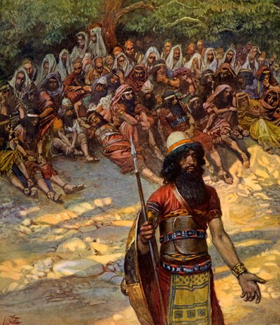 Gideon bittet um Brot für die Männer von Sukkot von James Jacques Joseph after Tissot