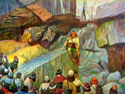 Simson in den Höhlen von Etam von Tissot - Bibel von James Jacques Joseph after Tissot