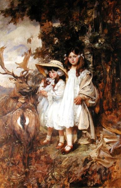 Irene und Frida Mond von James Jebusa Shannon