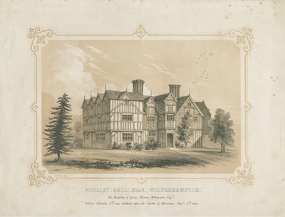 Bushbury - Moseley Old Hall: Lithographie von James Kellaway Colling