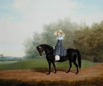 Porträt eines Mädchens auf einem Pferd von James Loder