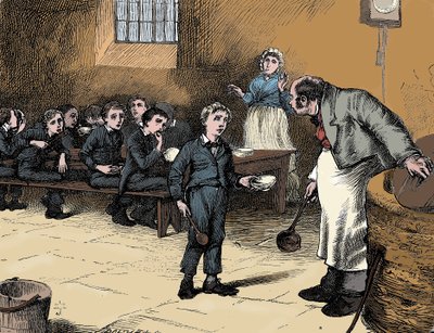 Szene aus Oliver Twist von Charles Dickens, 1836 von James Mahoney