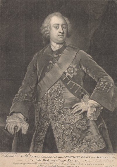 Prinz Charles, 2. Herzog von Richmond, Lenox und Aubigny von James McArdell
