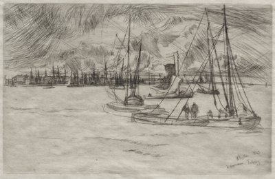 Amsterdam vom Tolhuis aus von James McNeill Whistler