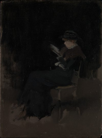 Arrangement in Schwarz: Mädchen beim Lesen von James McNeill Whistler