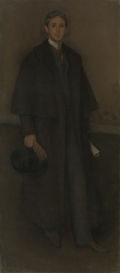Anordnung in Fleischfarbe und Braun: Porträt von Arthur Jerome Eddy von James McNeill Whistler