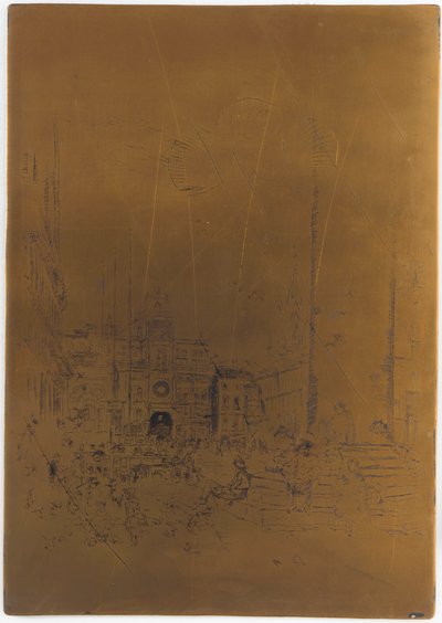 Stornierte Druckplatte für Die Piazzetta von James Abbott McNeill Whistler