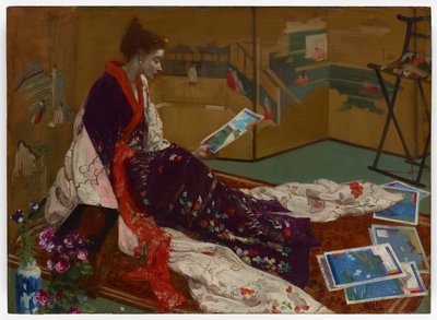 Caprice in Lila und Gold: Der goldene Schirm von James Abbott McNeill Whistler