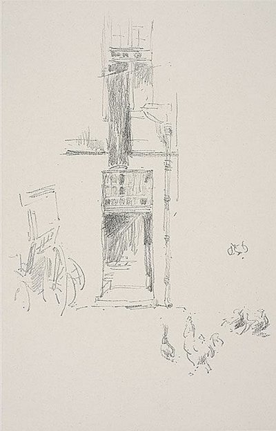 Hähne und Hennen, Hôtel Colbert von James Abbott McNeill Whistler
