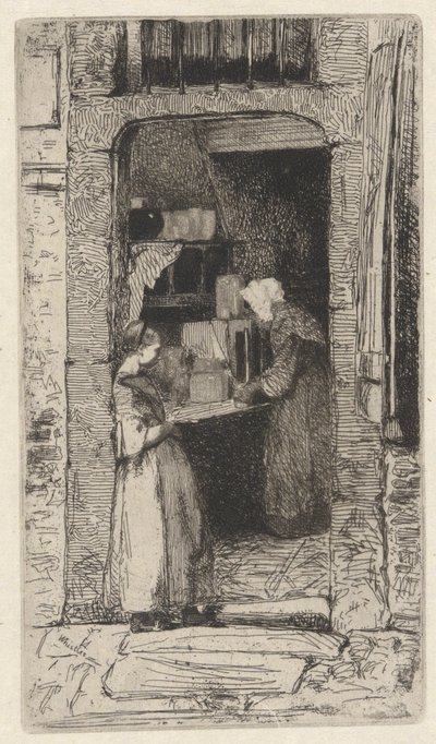Senffrau, eine von zwölf Radierungen aus der Natur von James Abbott McNeill Whistler