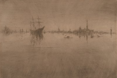 Nocturne, aus Venedig, eine Serie von zwölf Radierungen (das "Erste Venedig-Set") von James Abbott McNeill Whistler